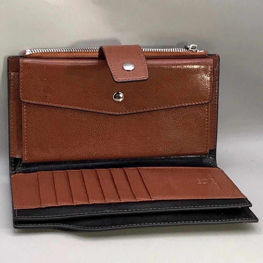 Bostanten Black And Brown Wallet‎